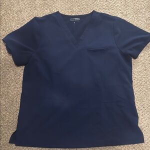 Mandala One Pocket Navy Scrub Top